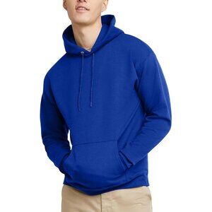 Men's Deep Blue Hoodie Sweatshirt Shirt Styling Midweight Pullover Design